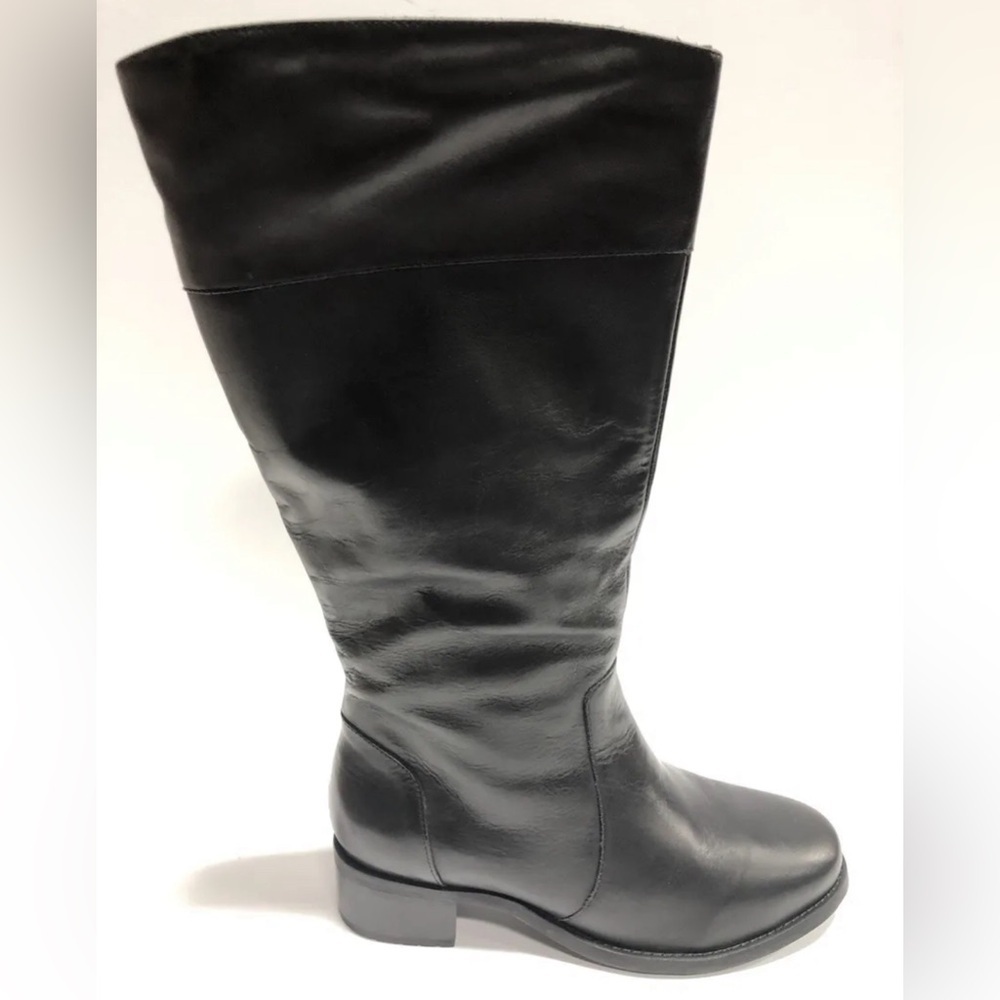 David Tate Women’s Ace, Black Leather Zip Boots, Size 8 WW